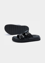 DOUBLE BUCKLE RESORT SANDAL - Black