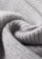 PURE EXTRA-FINE MERINO WOOL RIBBED CARDIGAN