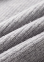 PURE EXTRA-FINE MERINO WOOL RIBBED CARDIGAN