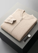 PURE EXTRA-FINE MERINO WOOL V-NECK CARDIGAN