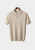PREMIUM CASHMERE TWO-TONE POLO