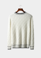 PURE EXTRA-FINE MERINO WOOL JACQUARD CREWNECK