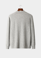 PURE EXTRA-FINE MERINO WOOL POLO CARDIGAN