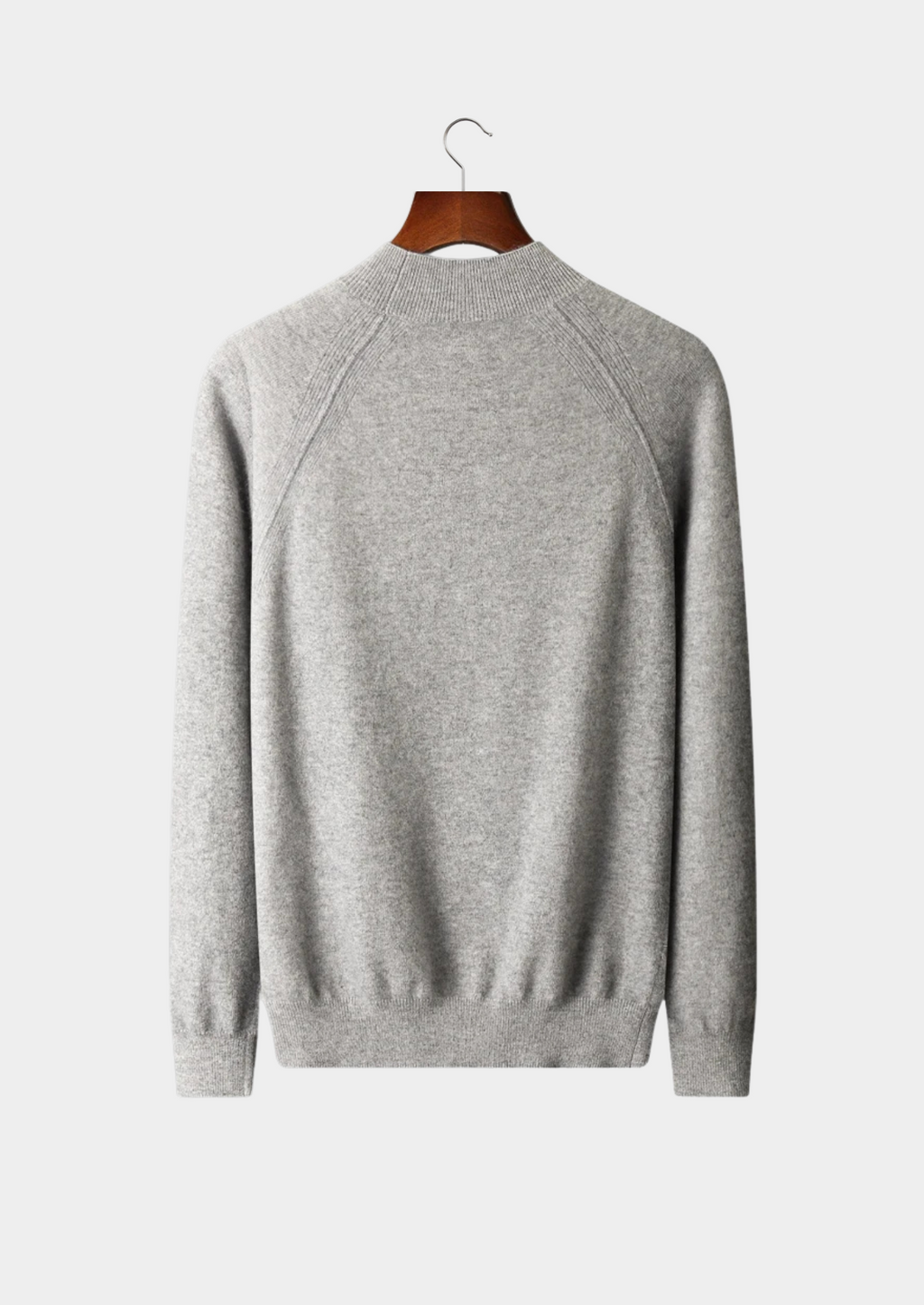 PURE EXTRA-FINE MERINO WOOL RAGLAN MOCKNECK