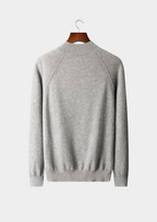 PURE EXTRA-FINE MERINO WOOL RAGLAN MOCKNECK