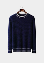 PURE EXTRA-FINE MERINO WOOL JACQUARD CREWNECK