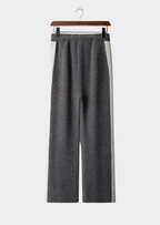 PURE EXTRA-FINE MERINO WOOL WIDE LEISURE TROUSERS