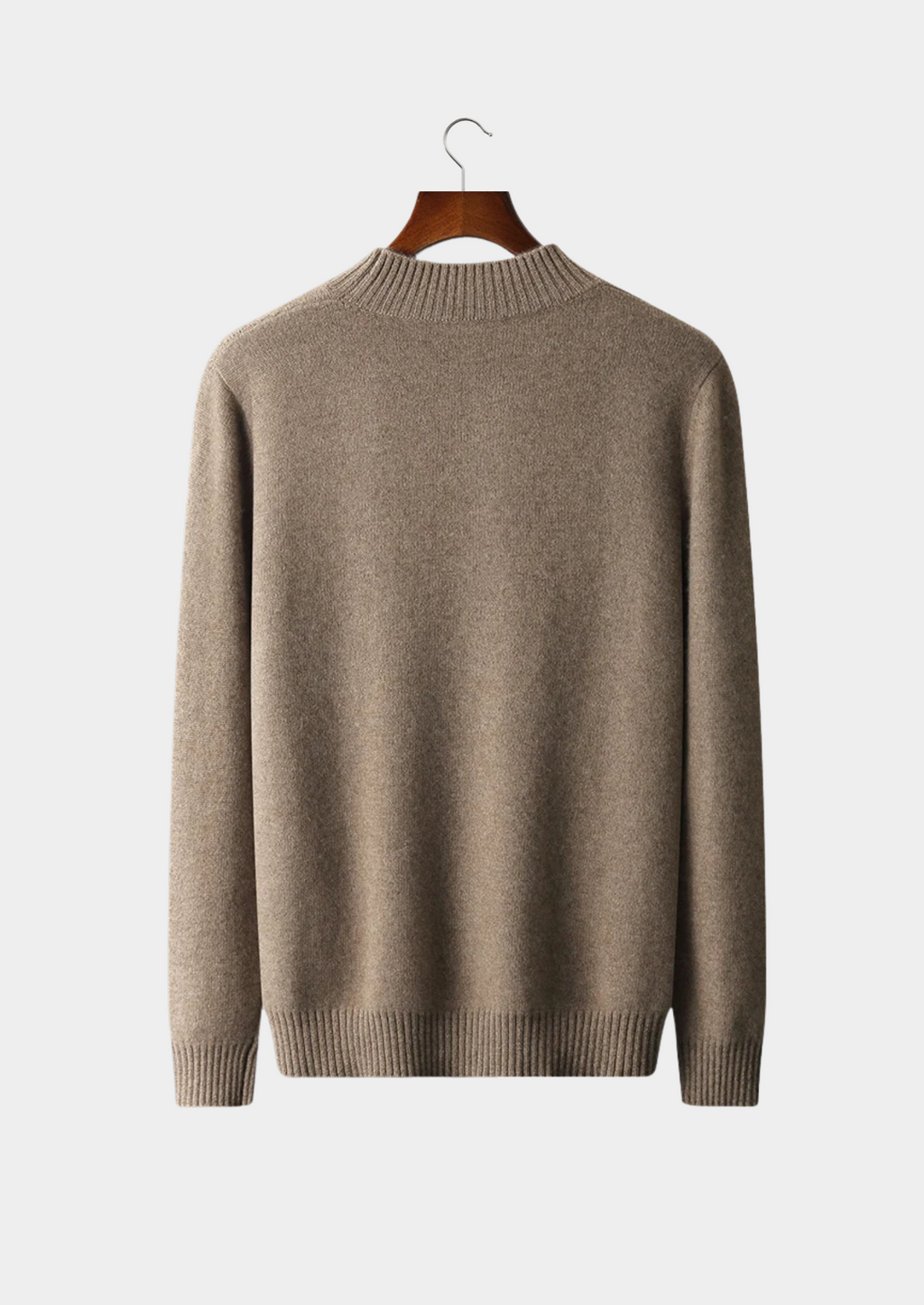 PURE EXTRA-FINE MERINO WOOL JACQUARD MOCKNECK