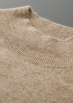 PURE EXTRA-FINE MERINO WOOL RAGLAN MOCKNECK