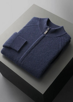 PREMIUM CASHMERE RIBBED CARDIGAN