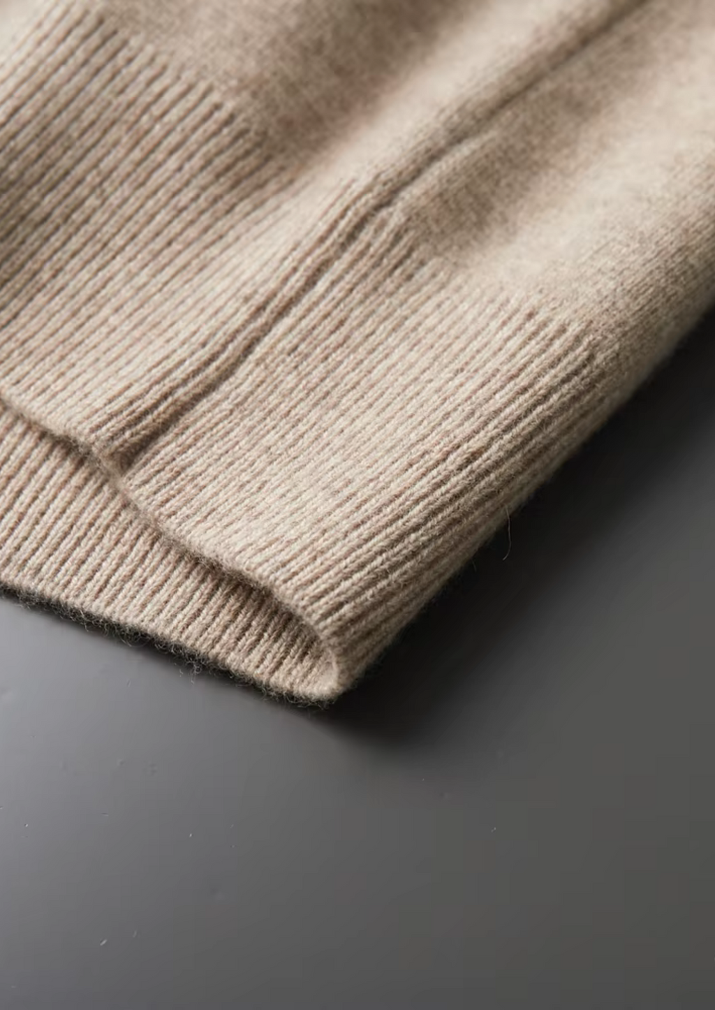 PURE EXTRA-FINE MERINO WOOL ZIP POLO CARDIGAN