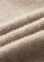 PREMIUM CASHMERE TWO TONE ZIP CARDIGAN