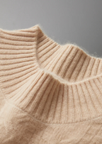 PURE EXTRA-FINE MERINO WOOL JACQUARD MOCKNECK