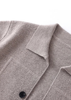 PURE EXTRA-FINE MERINO WOOL BUTTON OVERSHIRT