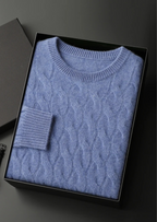 PREMIUM CASHMERE CABLE CREWNECK