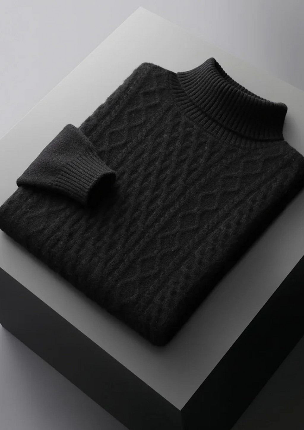 PURE EXTRA-FINE MERINO WOOL WINTERTIME ROLLNECK