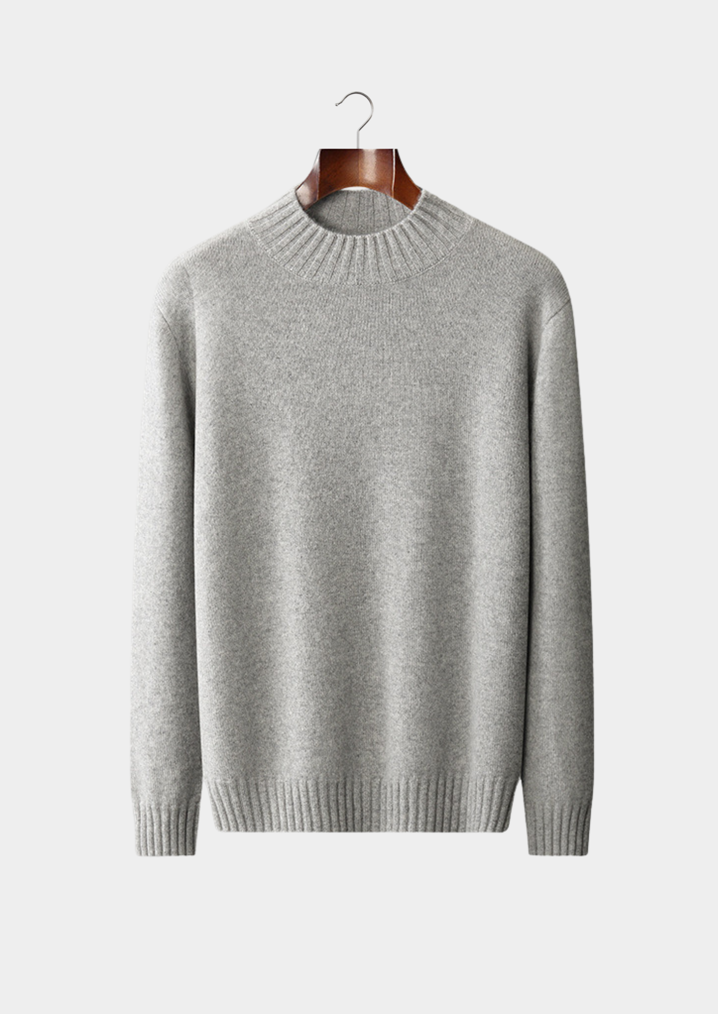 PURE CASHMERE MOCKNECK SWEATER