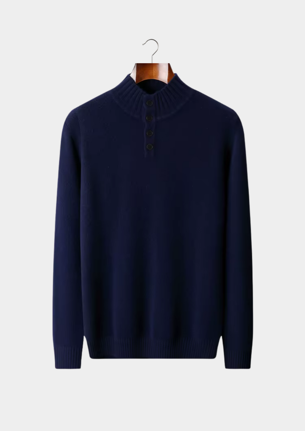 PURE EXTRA-FINE MERINO WOOL CLASSIC BUTTON SWEATER