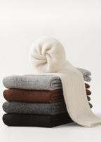 BLACK ULTRA-SOFT RIBBED MERINO WOOL SOCKS