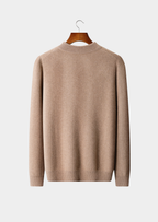 PURE CASHMERE BEIGE BUTTON SWEATER