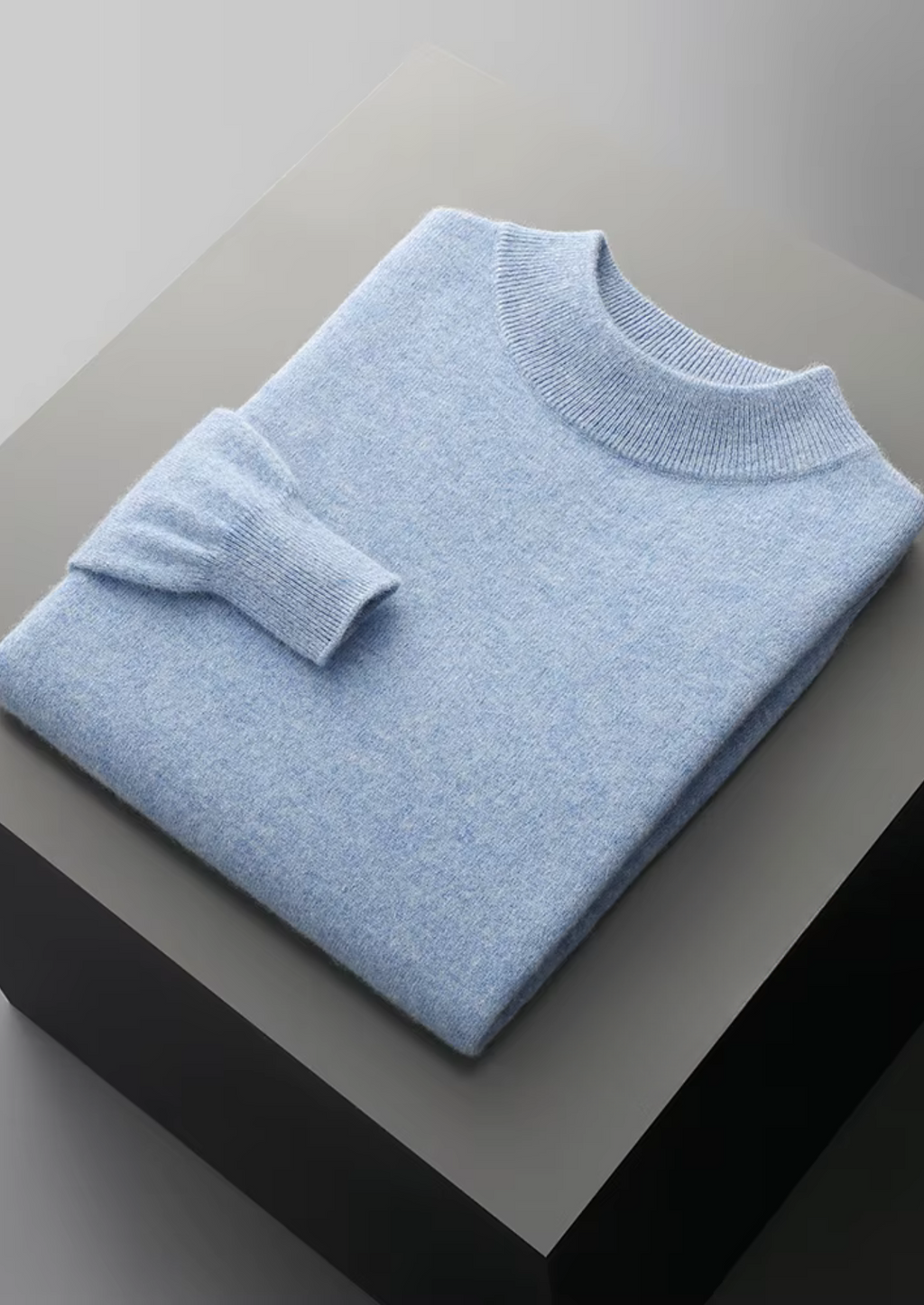 PURE EXTRA-FINE MERINO WOOL CLASSIC MOCKNECK