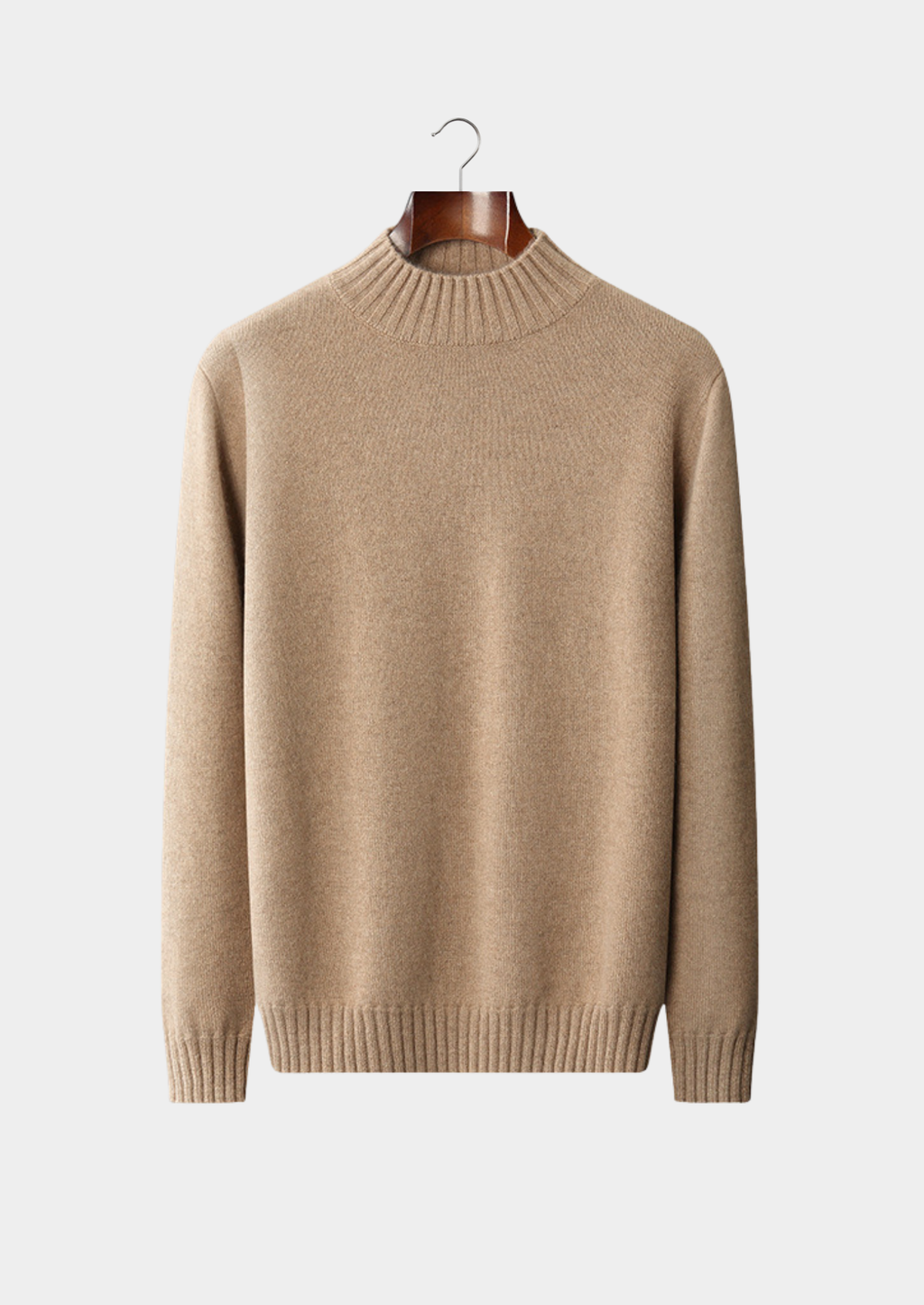 PURE CASHMERE MOCKNECK SWEATER
