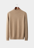 PURE CASHMERE MOCKNECK SWEATER