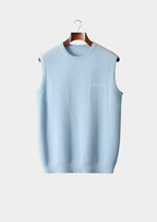 PURE EXTRA-FINE MERINO WOOL CREWNECK VEST