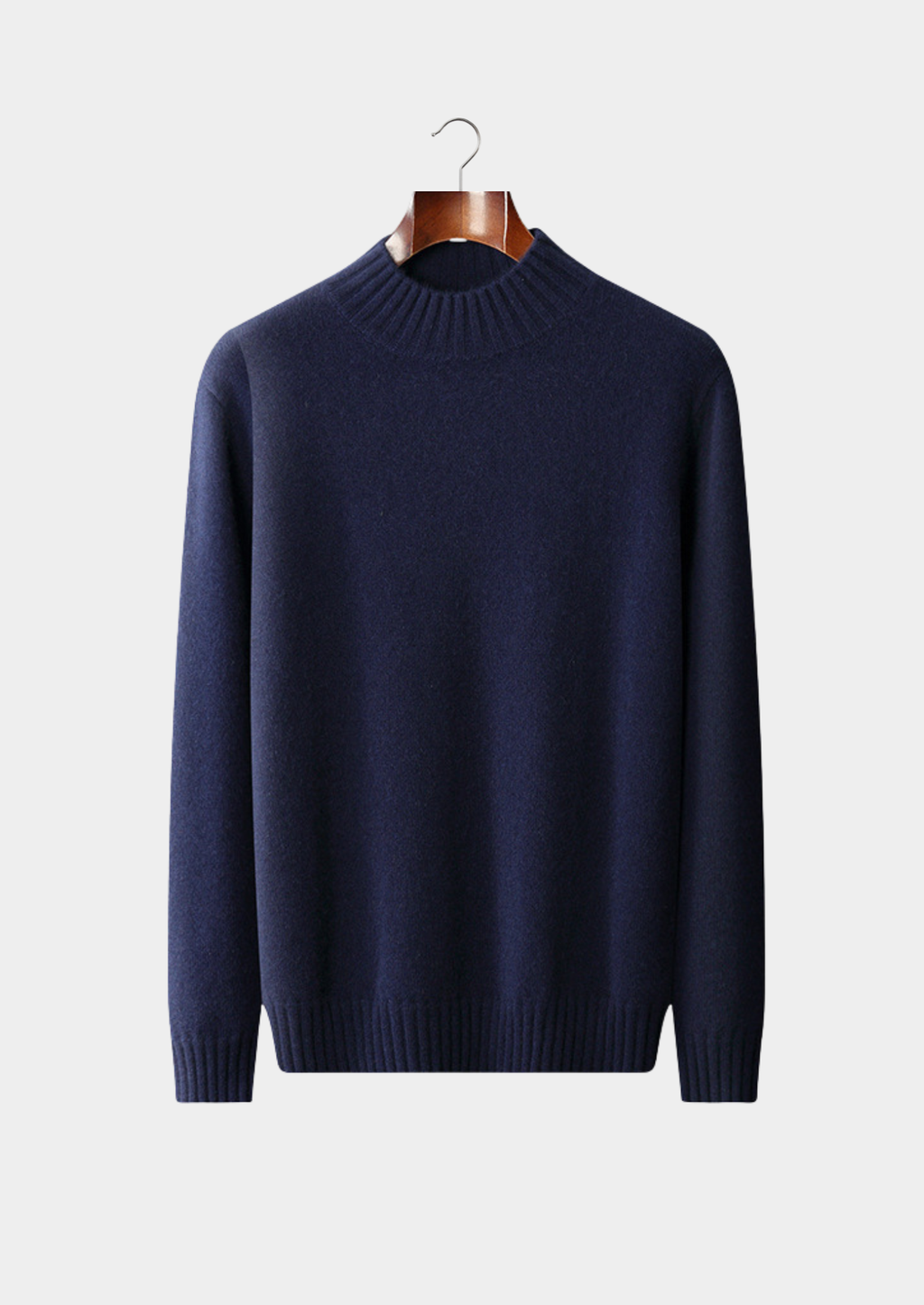 PURE CASHMERE MOCKNECK SWEATER