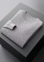 PREMIUM CASHMERE TEXTURED CREWNECK