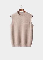 PURE EXTRA-FINE MERINO WOOL CREWNECK VEST