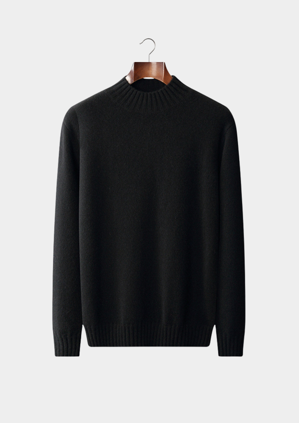 PURE CASHMERE MOCKNECK SWEATER