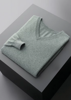 PURE EXTRA-FINE MERINO WOOL CLASSIC V-NECK SWEATER
