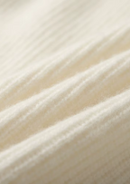 PREMIUM CASHMERE RIBBED V-NECK SWEATER