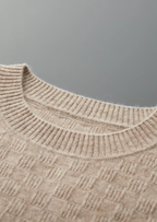 PREMIUM CASHMERE TEXTURED CREWNECK