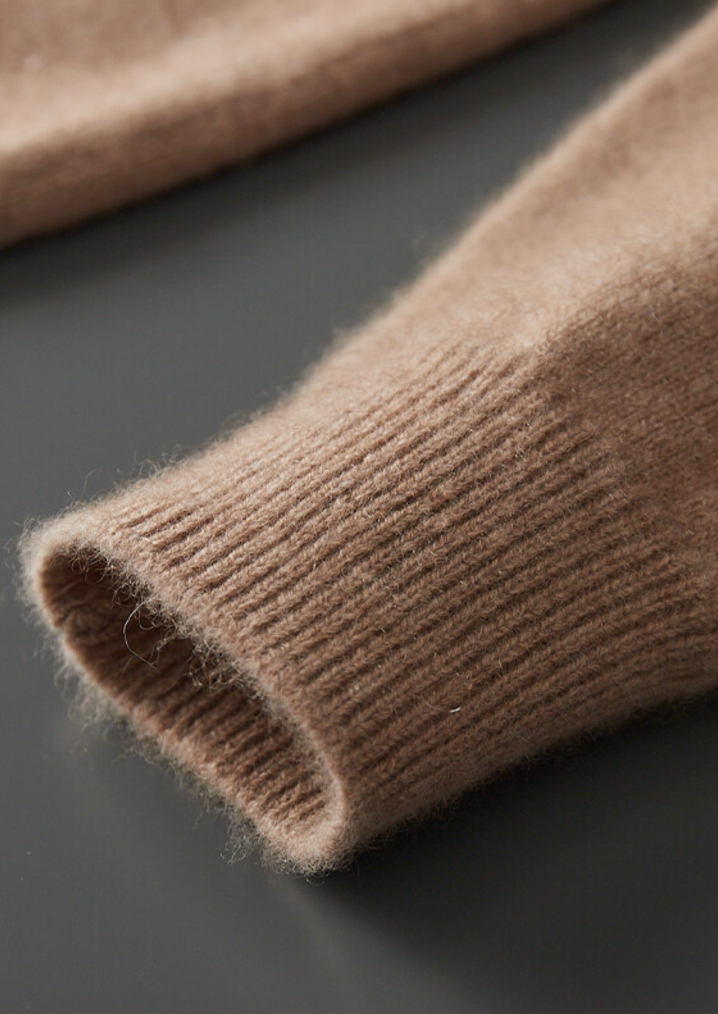PURE CASHMERE BEIGE BUTTON SWEATER