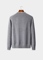 PURE EXTRA-FINE MERINO WOOL TWO-TONE ZIP CARDIGAN