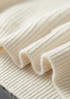 PURE EXTRA-FINE MERINO WOOL RIBBED RAGLAN CREWNECK