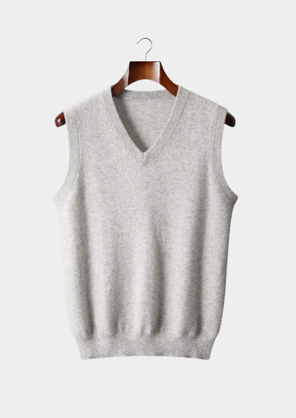 PURE EXTRA-FINE MERINO WOOL V-NECK VEST