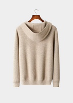 PURE EXTRA-FINE MERINO WOOL ZIPPER HOODIE