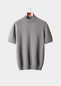 PREMIUM CASHMERE MOCK NECK T-SHIRT