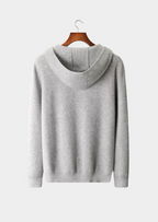 PURE EXTRA-FINE MERINO WOOL ZIPPER HOODIE