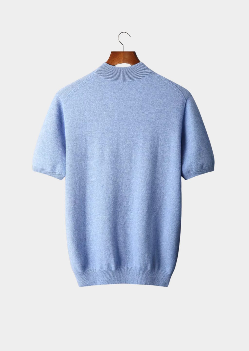 PREMIUM CASHMERE MOCK NECK T-SHIRT