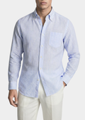 PORTOFINO STRIPED COASTAL SHIRT - Light Blue